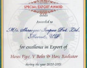 In 2020-2021 SHREEGEE was awarded with certificate